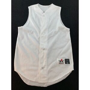Alleson Athletic Youth‎ White Mesh Baseball Jersey S